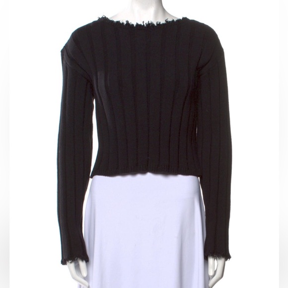 Alexander Wang Black Ribbed Sweater - Picture 1 of 3